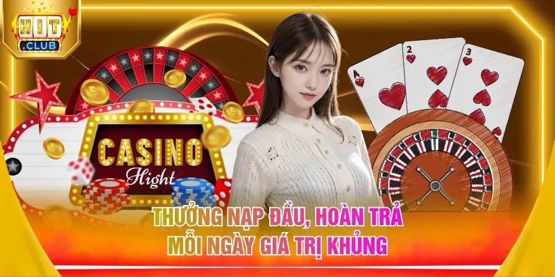 Thưởng nạp đầu, hoàn trả mỗi ngày giá trị khủng